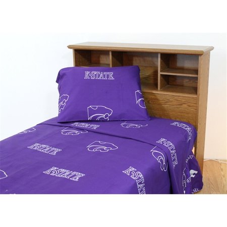 COLLEGE COVERS College Covers KSUSSTX Kansas State Printed Sheet Set Twin XL- Solid KSUSSTX